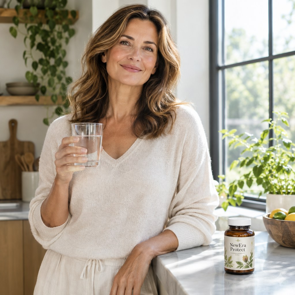 Woman over 40 following a calm bladder wellness routine